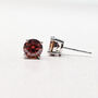 Garnet 1ct Moissanite Crystal Sterling Silver Earrings, thumbnail 4 of 6
