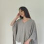 Pure Cashmere Women V Neck Poncho One Size, thumbnail 2 of 12