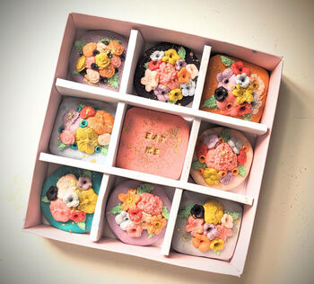 Box Of Nine Mini Flower Biscuits Gift Box, 2 of 7
