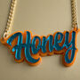 Honey Acrylic Statement Necklace, thumbnail 1 of 4