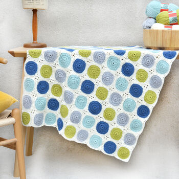Four Colour Spot Crochet Blanket Kit, 2 of 12