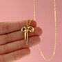 Gold Plated Bow Necklace, thumbnail 3 of 8