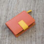 Personalised Orange Small Leather Purse Wallet, thumbnail 2 of 12