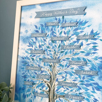 Fathers Day Personalised Family Tree Gift, 5 of 9