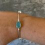 Silver Plated Bangle With Four Semi Precious Stones, thumbnail 3 of 10