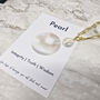 18k Gold Plated Bold Pearl Paperclip Chain Necklace, thumbnail 5 of 7