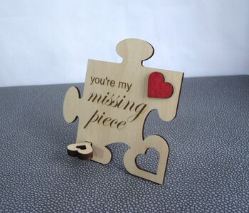 Personalised Wooden Jigsaw Valentine's Keepsake Card, 3 of 5