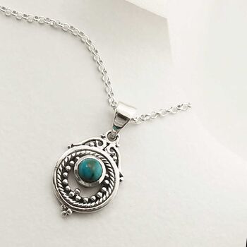 Sterling Silver Gemstone Victorian Necklace, 11 of 12