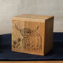 Highland Cow Oak Money Box, thumbnail 1 of 2