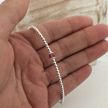 Pink Tourmaline October Birthstone Bracelet, 2 of 8