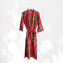 Giraffe Print Cotton Dressing Gown Kimono, thumbnail 1 of 2