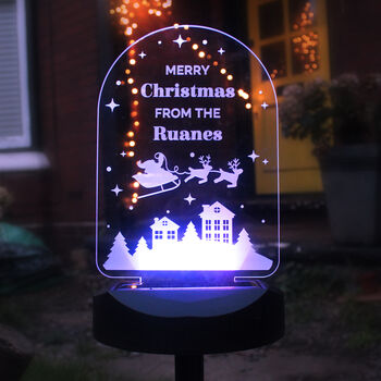 Personalised Christmas Solar Garden Light – Add Your Own Christmas Message, 11 of 11