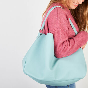 Sulu Non Leather Vegan Slouch Tote Bag, 3 of 10