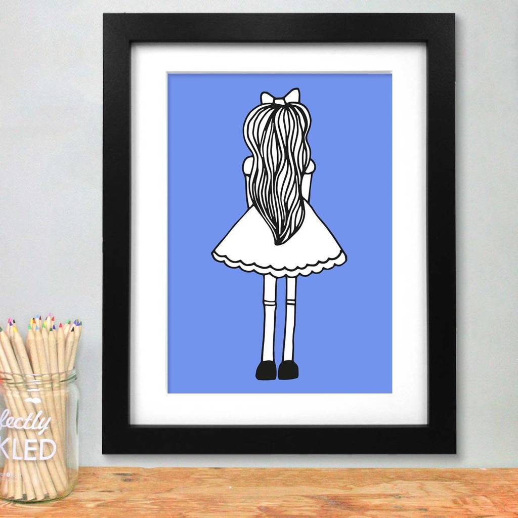 Alice In Wonderland Print By Neon Magpie