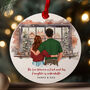 Personalised Dad And Daughter Christmas Bauble – “The Love Between A Dad And His Daughter” Cosy Winter Scene Ornament, thumbnail 1 of 8