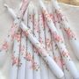 Hand Painted Blush Pink Peony Garland Taper Candles, thumbnail 1 of 6