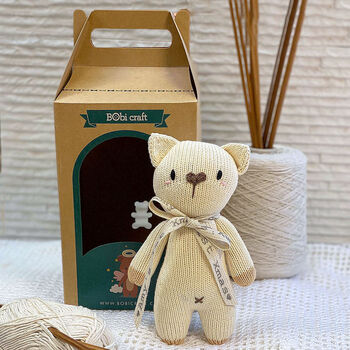 Personalised Hand Knitted First Teddy Bear, 8 of 12