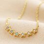 Ombre Crystal Star Bar Necklace In Gold, thumbnail 3 of 10