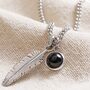 Men's Feather And Semi Precious Stone Pendant Necklace, thumbnail 1 of 2