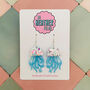 Handmade Resin Jellyfish Earrings That Wiggle With Every Step, thumbnail 1 of 12