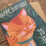 Ginger Cat Birthday Card, thumbnail 2 of 2