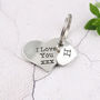 I Love You Gift Personalised Romantic Heart Keyring, thumbnail 3 of 9