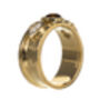 Gold Mixed Gemstone Drum Ring, thumbnail 10 of 11
