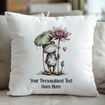 Personalised Whimsical Valentine Anniversary Love Cushion, 4 of 12