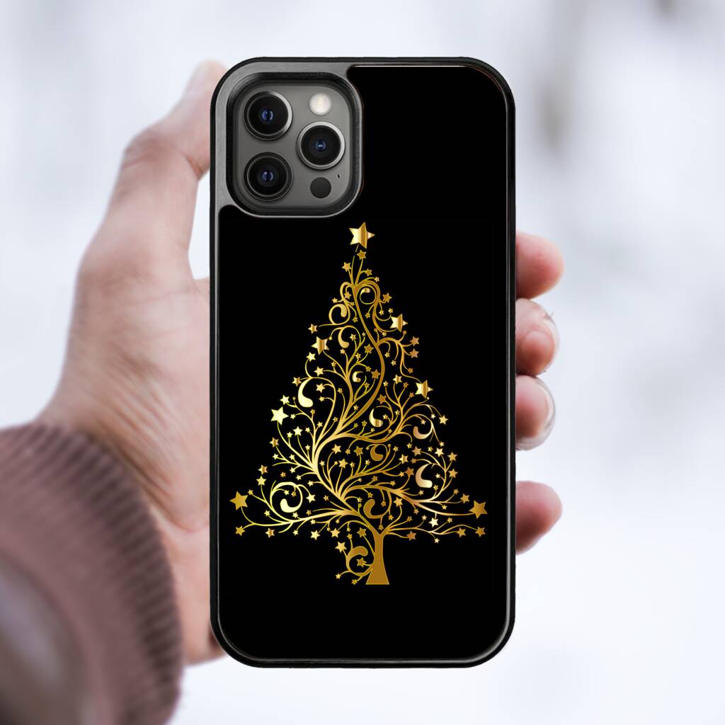 Gold Christmas Tree iPhone Case By CASERY