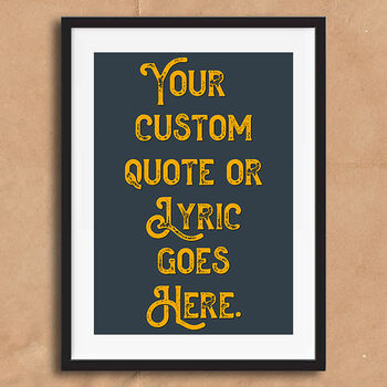Custom Vintage Style Quote Art Print, 4 of 4