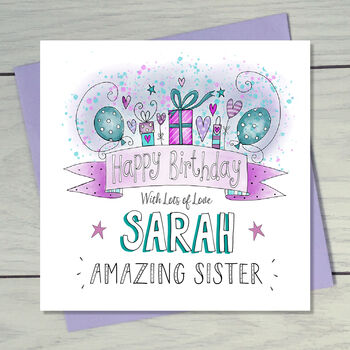 Sister Present Birthday Card, 4 of 4
