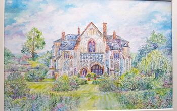 Personalised Wedding Venue Watercolour Painting. Original Wedding Portrait. Wedding Illustration Sketch. Not A Print, 3 of 12