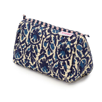 Serendipity Cotton Cosmetic Case Indigo Ikat, 3 of 3