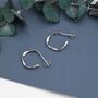 Sterling Silver Mobius Hoop Stud Earrings, thumbnail 5 of 11