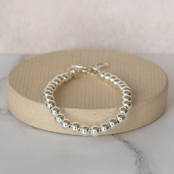 Sterling Silver Bead Bracelet By Lucy Kemp Silver Jewellery ...