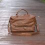 Leather Weekend Bag With Cloth Compartment, thumbnail 9 of 11