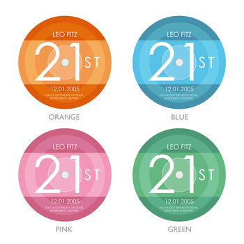 Personalised 21st Birthday 'Year 2005' Record Print, 3 of 3