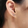 Sterling Silver Lightning Bolt Barbell Earrings, thumbnail 6 of 12