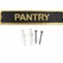 Decorative Brass Pantry Door Sign Plate With Black Finish, thumbnail 1 of 7