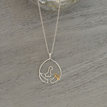 Chicken And Chick Necklace, 3 of 4