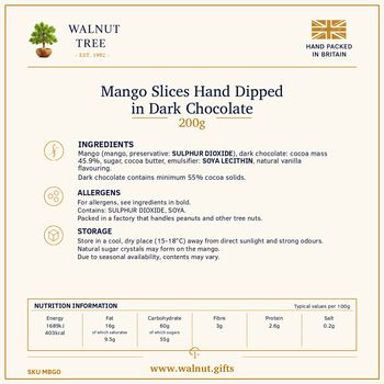 Dark Chocolate Dipped Mango Slices Gift Box – 200g, 5 of 8