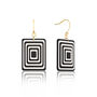 Black And White Geometric Earrings, thumbnail 1 of 5