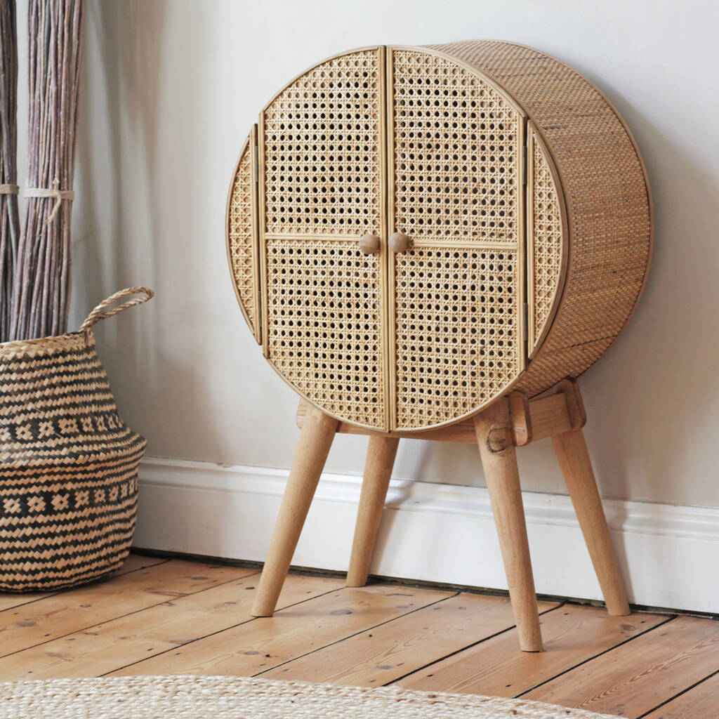 Small Rattan Cabinet, 1 of 8