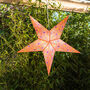 Pink Star Lampshade With Multi Coloured Design, thumbnail 1 of 5