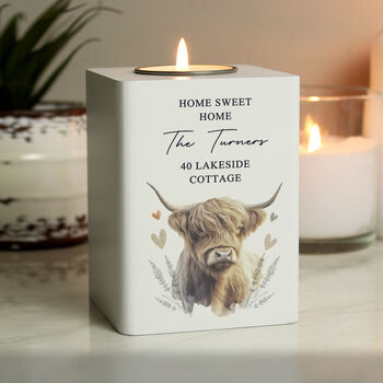 Highland Cow Tealight Holder For New Homes, 3 of 3