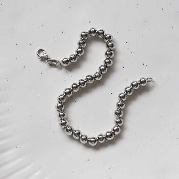 Sterling Silver Round Beads Bracelet, 6 of 6