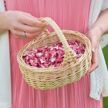 Flower Girl Basket Of Eco Petal Confetti, 3 of 7