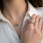 Deco Butterfly Blue Ring, thumbnail 2 of 7