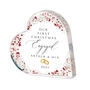 Personalised First Christmas Engaged Heart Plaque Gift, thumbnail 4 of 5