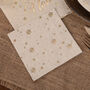 Gold Snowflake Ivory Christmas Paper Napkins Pack Of 20, thumbnail 1 of 4